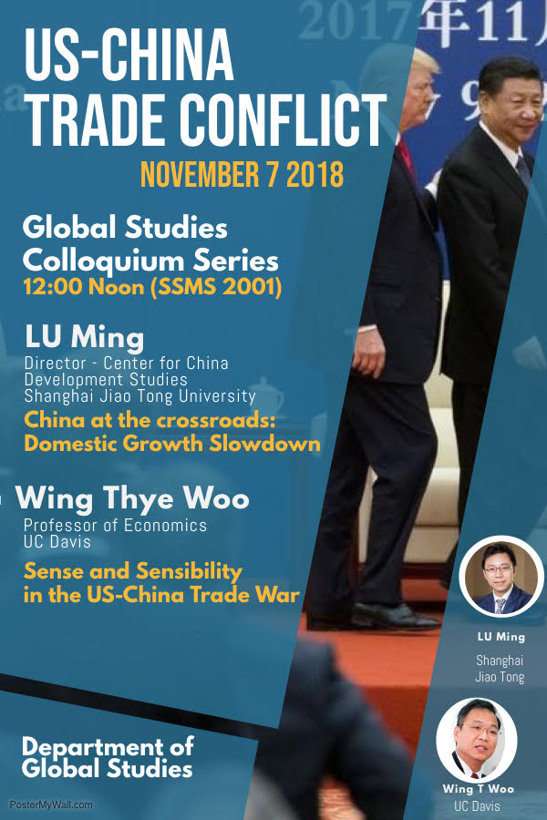 GS Colloquium Series: "US-China Trade Conflict" with Lu Ming & Wing T Woo Event Image