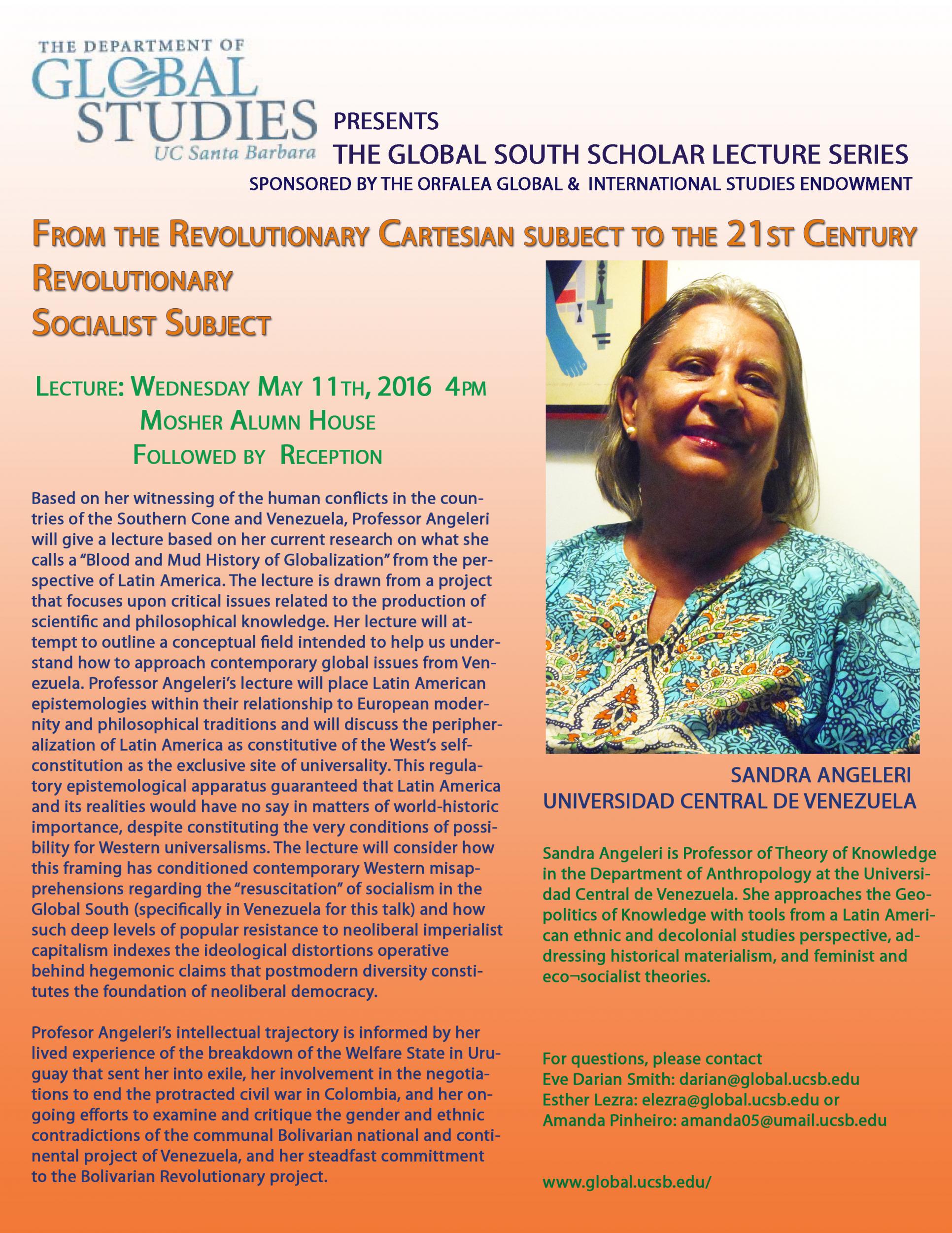 Global South Scholar Lecture Series: From the Revolutionary Cartesian Subject to the 21st Century Revolutionary Socialist Subject Event Image