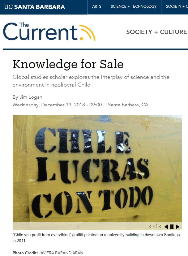 UCSB features Professor Barandiarán: "Knowledge for Sale" article image