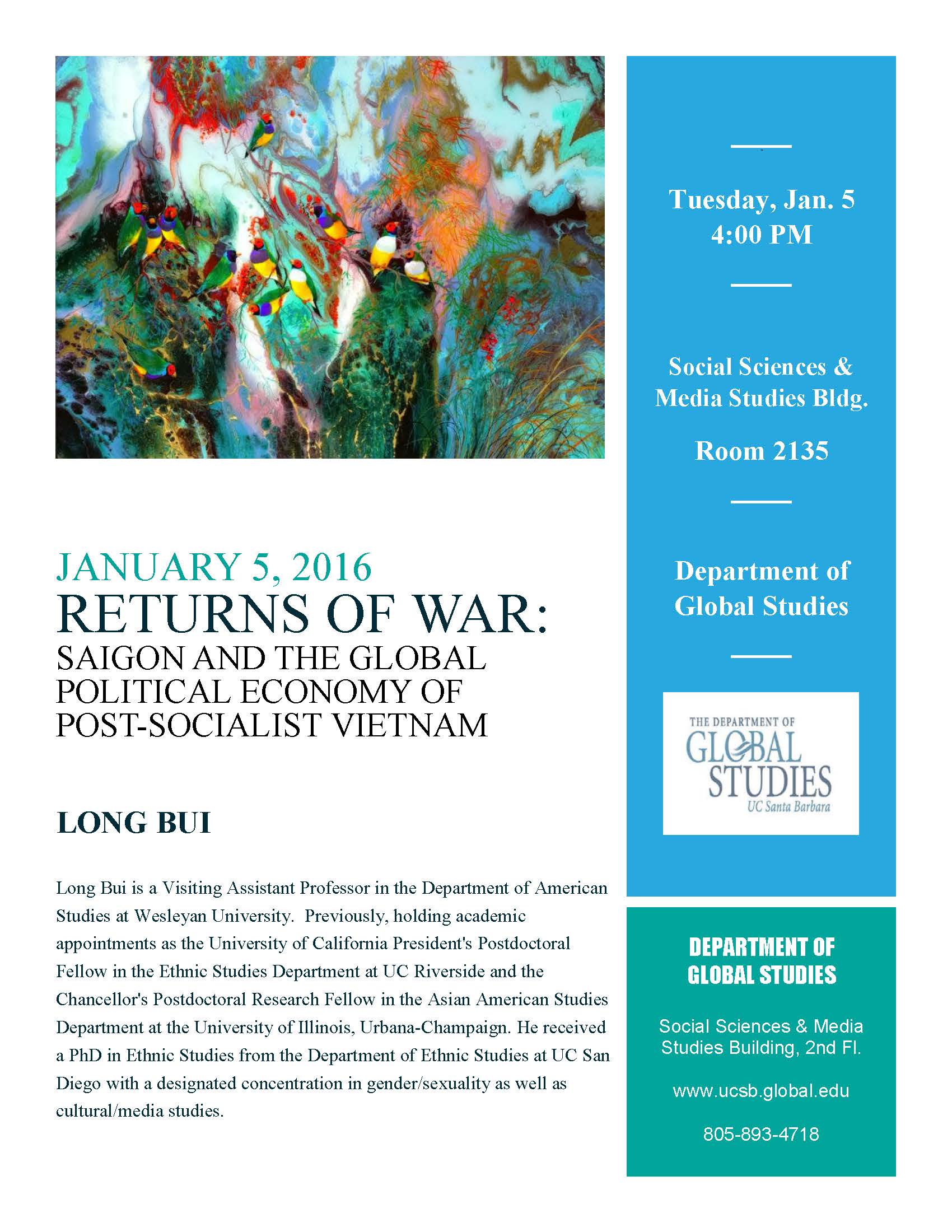 RETURNS OF WAR: SAIGON AND THE GLOBAL POLITICAL ECONOMY OF  Event Image