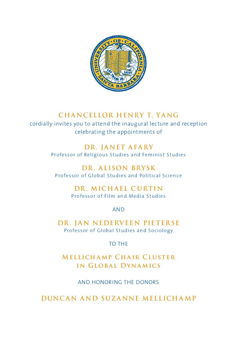 Newly Inaugurated Mellichamp Chairs in Global Dynamics! article image