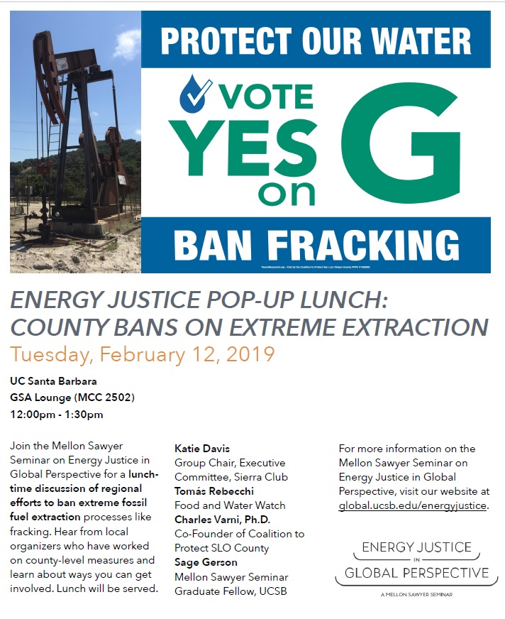 Energy Justice Pop-Up Lunch: County Bans on Extreme Extraction Event Image