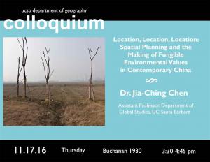 Picture from rural China, UCSB Department of Geography Colloquium